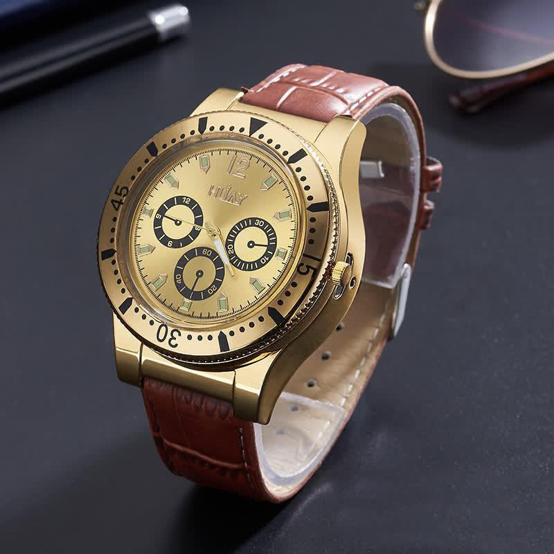 Encendedor de reloj eléctrico recargable funcional 2 en 1