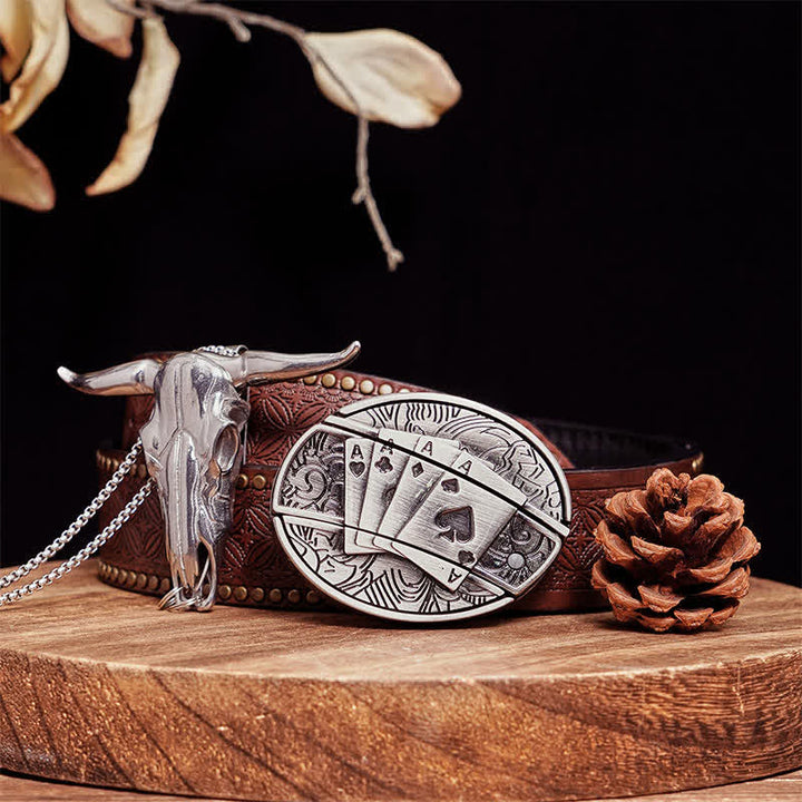 Conjunto de colgante de toro de cuernos largos con hebilla de cuchillo oculto de Western Gadget DIY
