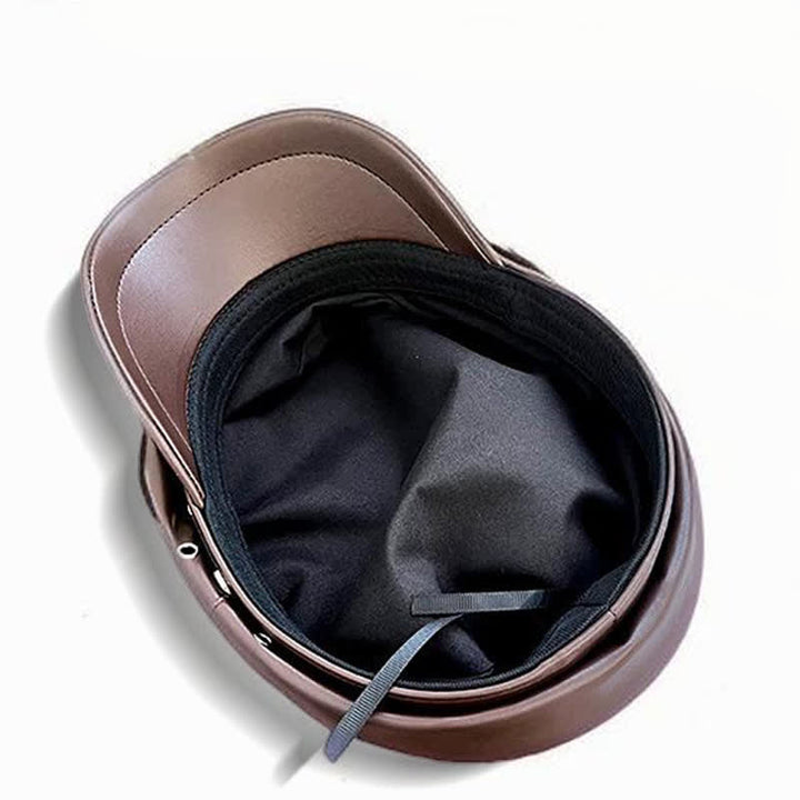 Boina de cuero unisex con tachuelas y calaveras de estilo oscuro
