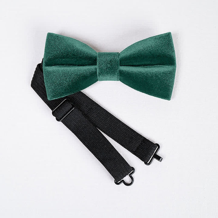 Pajarita de terciopelo de color verde esmeralda liso para hombre