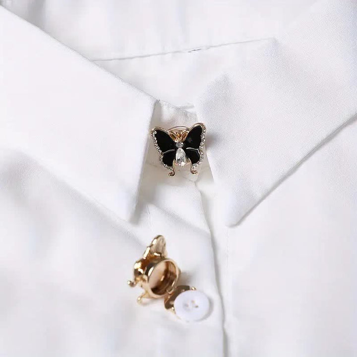 1 par de cubiertas de botones de camisa a presión estilo mariposa
