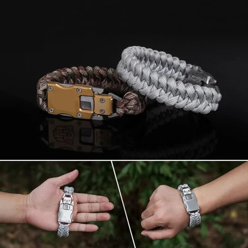 Pulsera táctica de supervivencia de emergencia para exteriores con cuchillo oculto - image 1