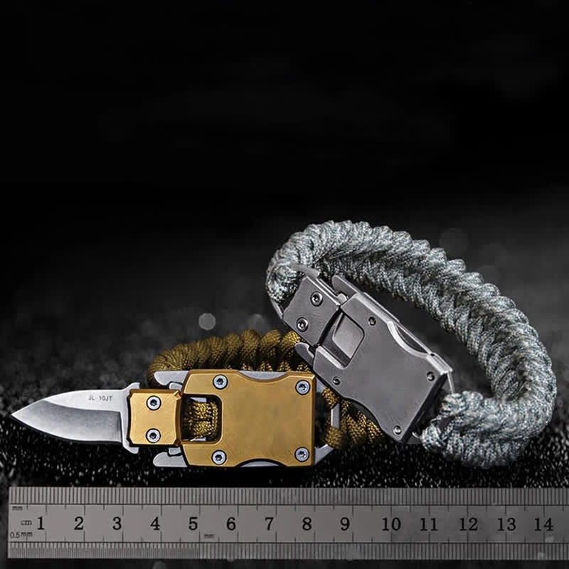 Pulsera táctica de supervivencia de emergencia para exteriores con cuchillo oculto - image 0