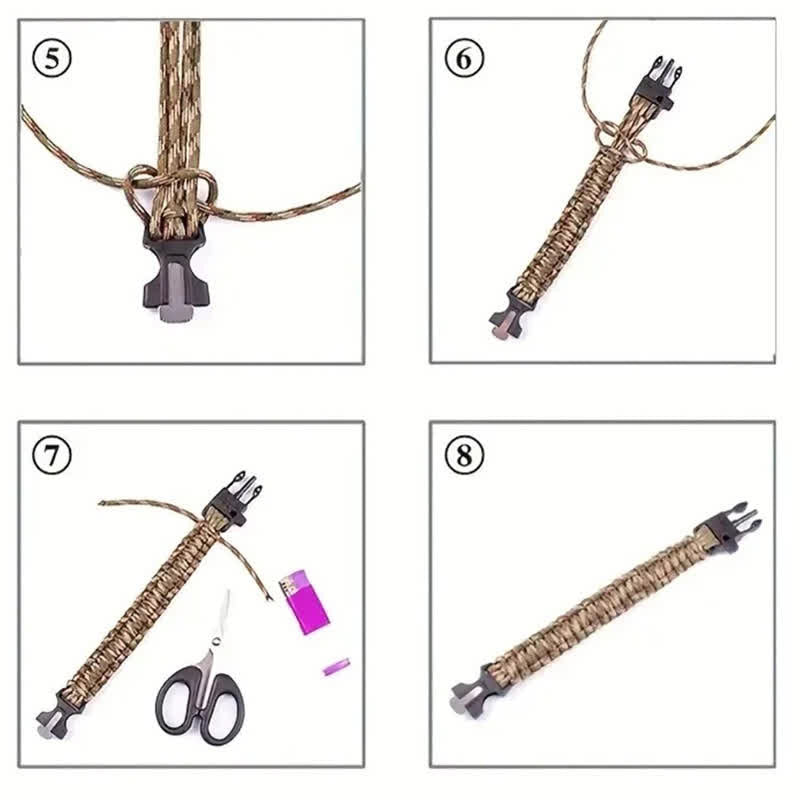Pulsera táctica de supervivencia de emergencia para exteriores con cuchillo oculto - image 7