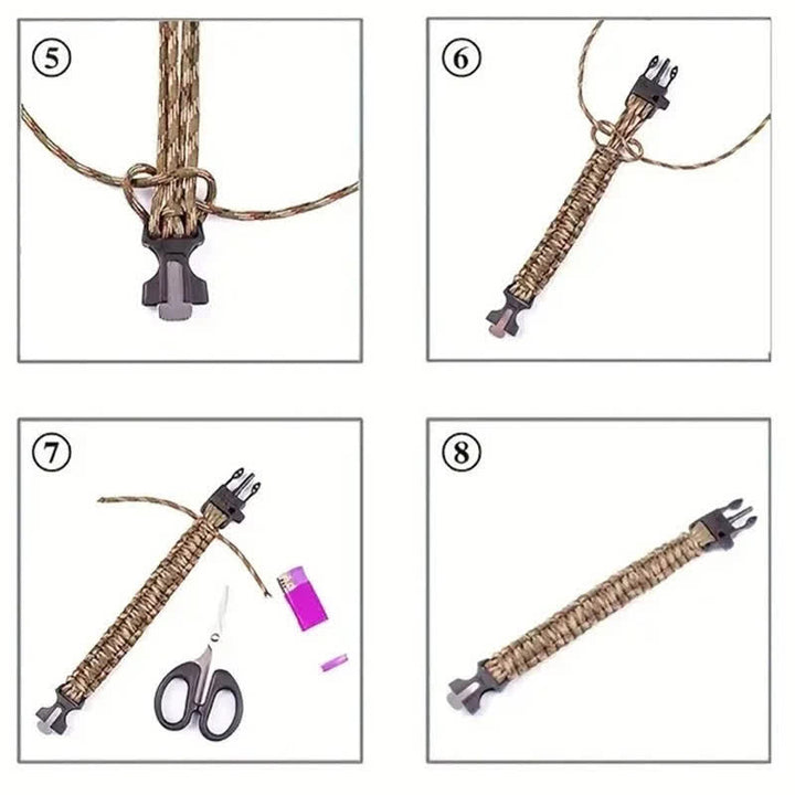 Pulsera táctica de supervivencia de emergencia para exteriores con cuchillo oculto - image 7