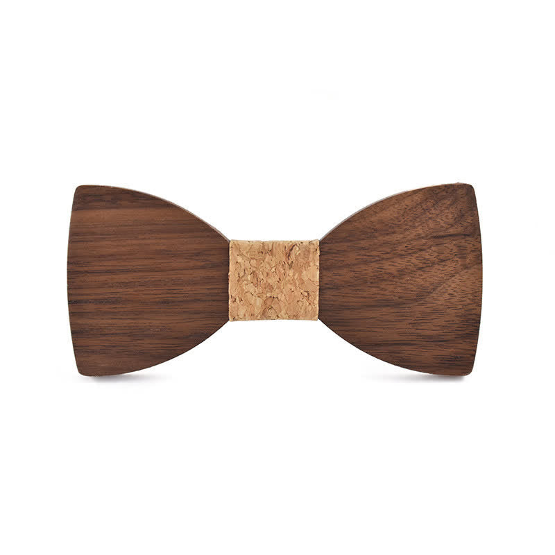 Pajarita de madera para boda con nombre personalizado grabado para hombre - Nogal negro - Estilo #7 - image 12