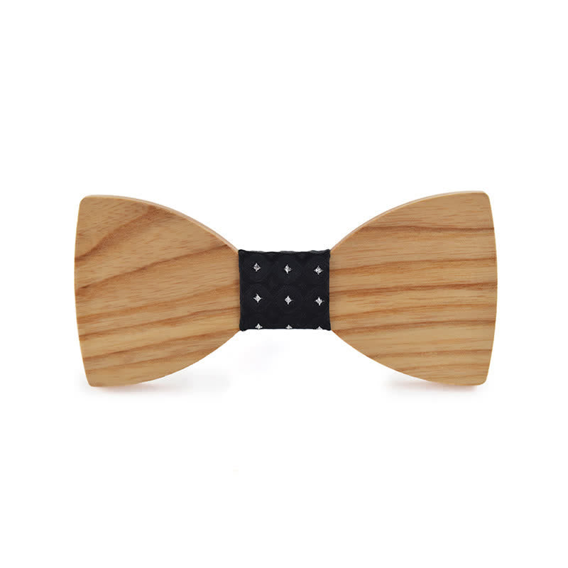 Pajarita de madera para boda con nombre personalizado grabado para hombre - Madera de fresno blanco - Estilo #4 - image 22