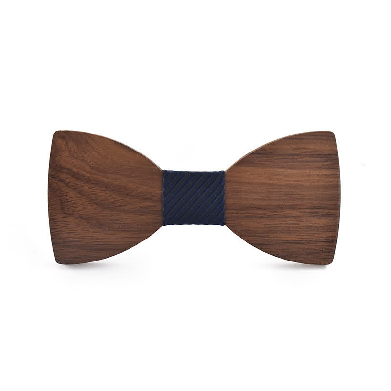 Pajarita de madera para boda con nombre personalizado grabado para hombre - Nogal negro - Estilo #5 - image 10