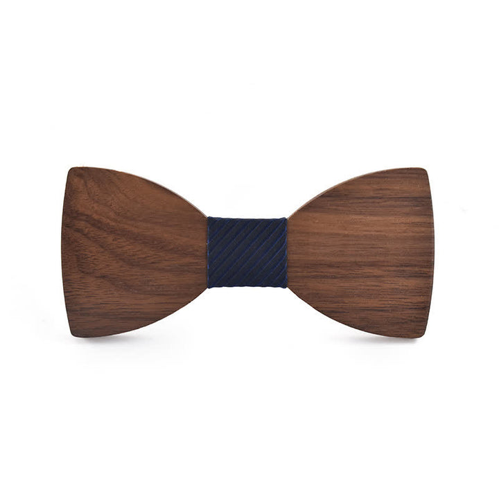 Pajarita de madera para boda con nombre personalizado grabado para hombre - Nogal negro - Estilo #5 - image 10