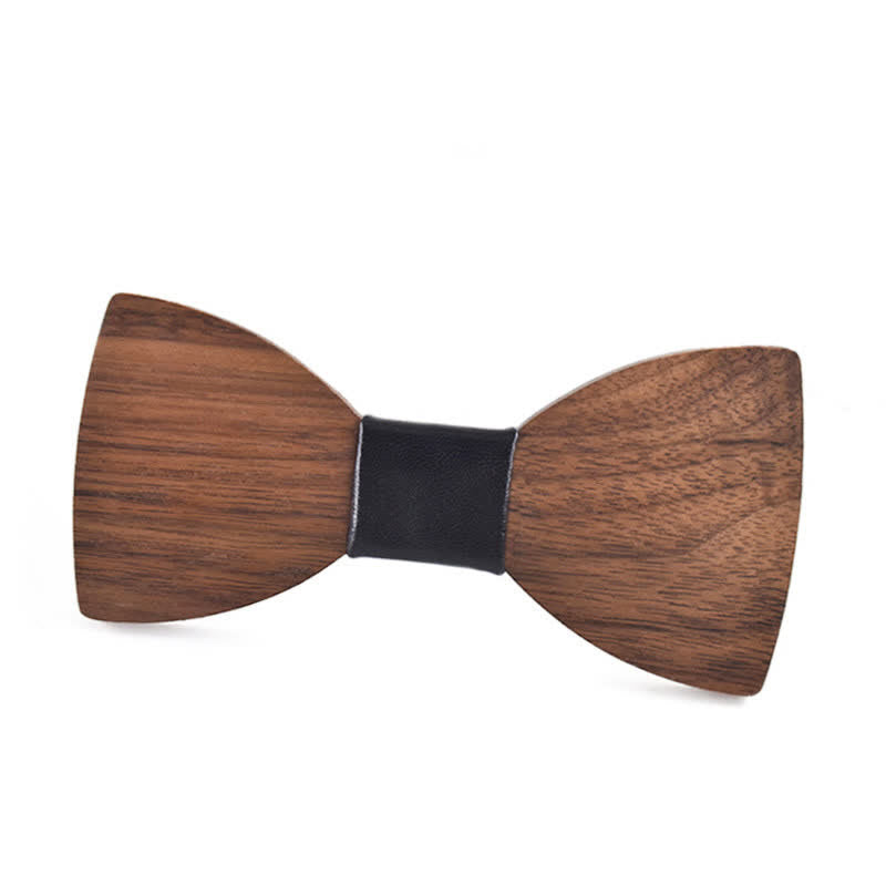 Pajarita de madera para boda con nombre personalizado grabado para hombre - Nogal negro - Estilo #1 - image 2
