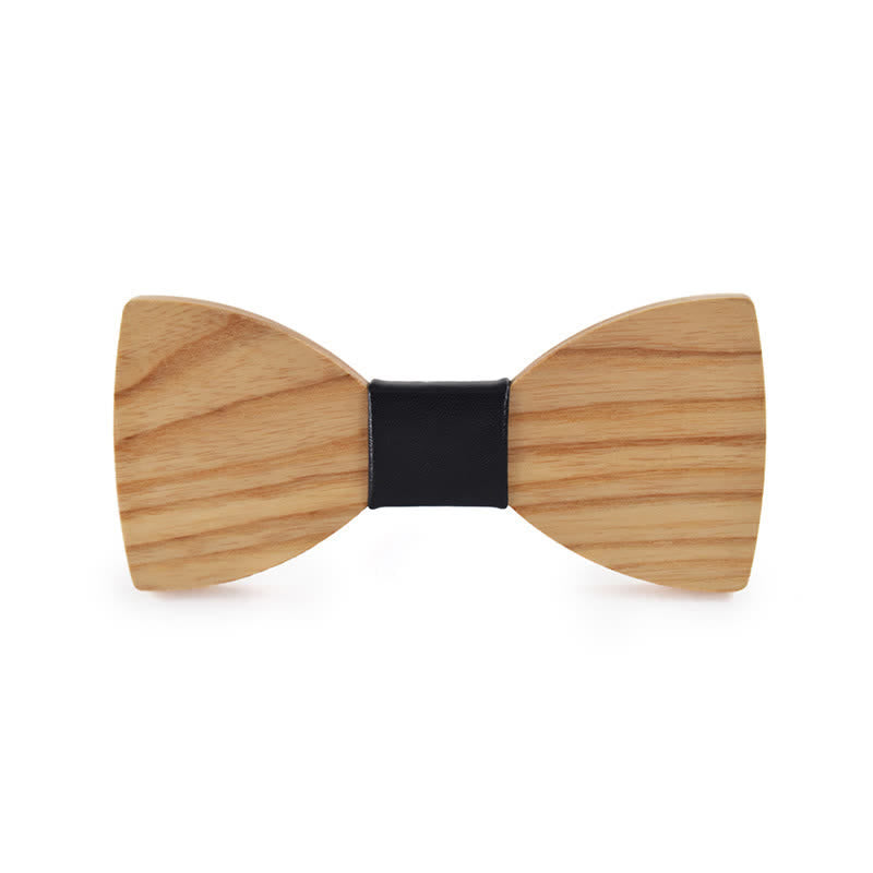 Pajarita de madera para boda con nombre personalizado grabado para hombre - Madera de fresno blanco - Estilo #1 - image 19
