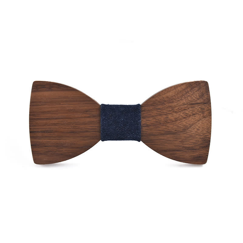 Pajarita de madera para boda con nombre personalizado grabado para hombre - Nogal negro - Estilo #2 - image 7