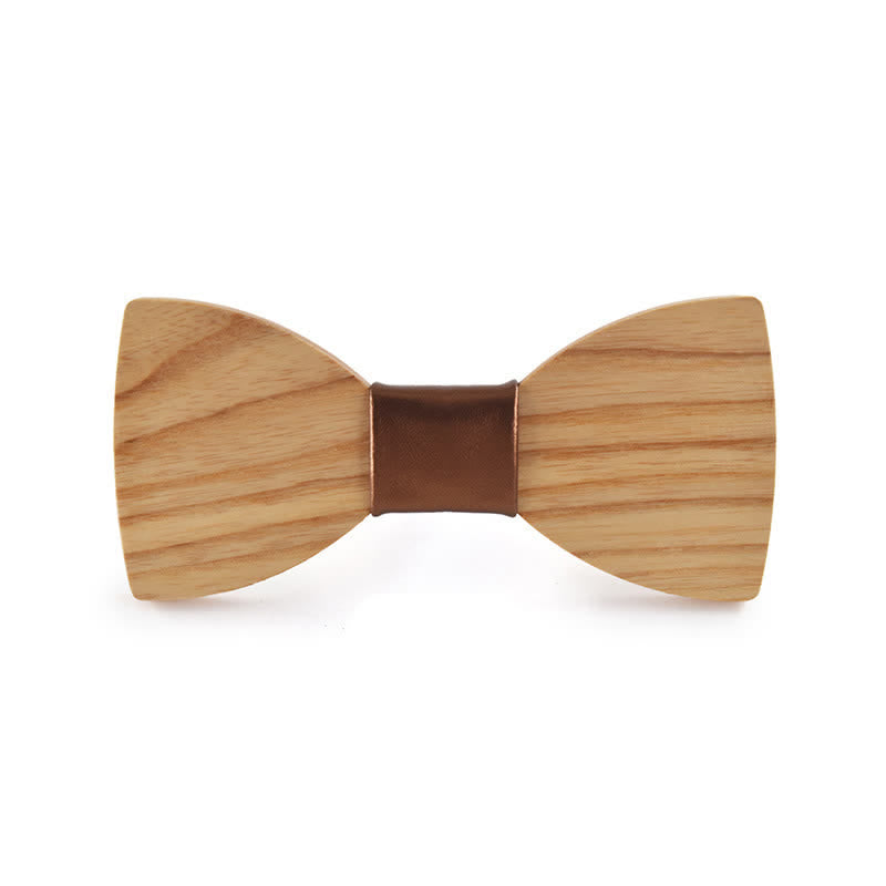 Pajarita de madera para boda con nombre personalizado grabado para hombre - Madera de fresno blanco - Estilo #6 - image 24