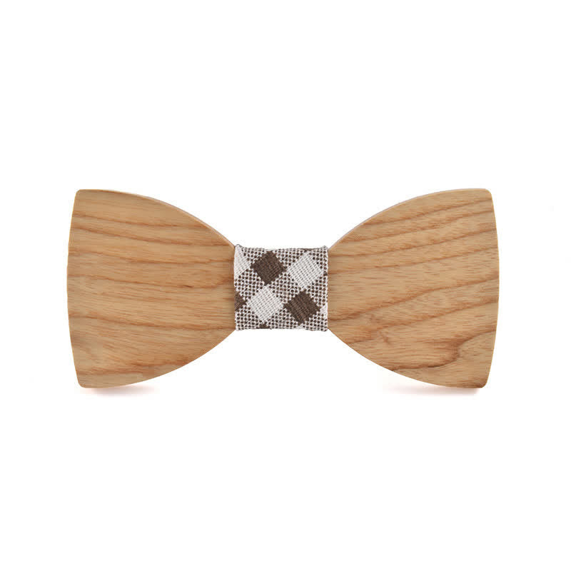 Pajarita de madera para boda con nombre personalizado grabado para hombre - Madera de fresno blanco - Estilo #3 - image 21