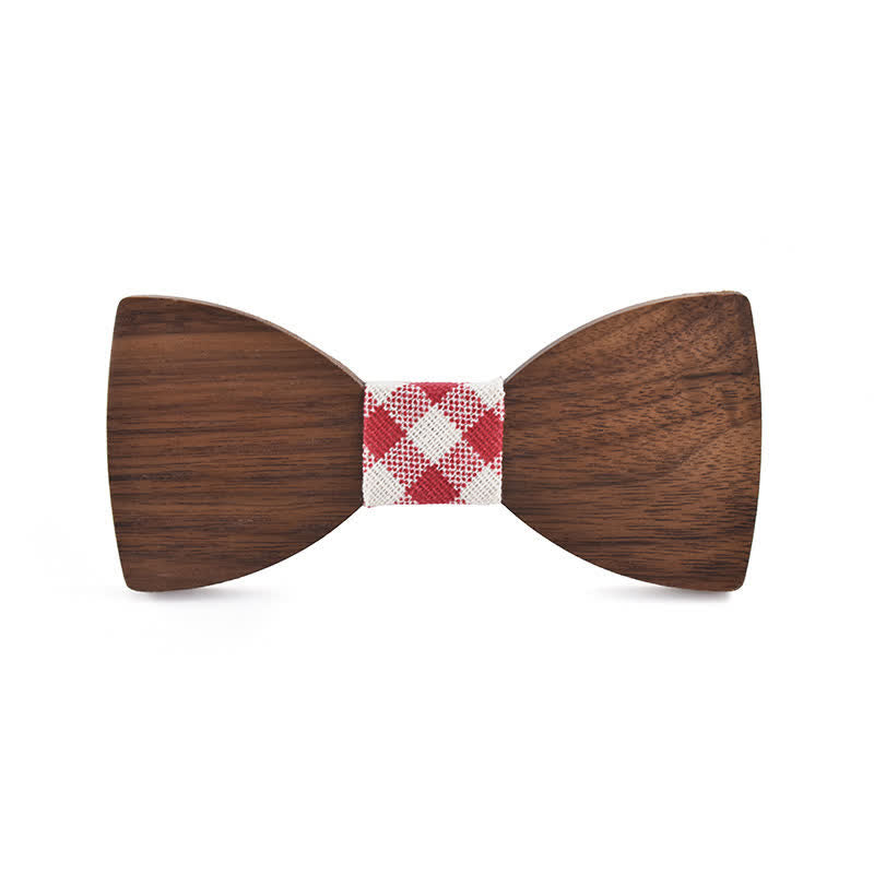 Pajarita de madera para boda con nombre personalizado grabado para hombre - Nogal negro - Estilo #6 - image 11