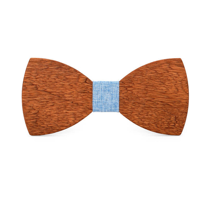 Pajarita de boda de madera de begonia grabada con nombre personalizado para hombre