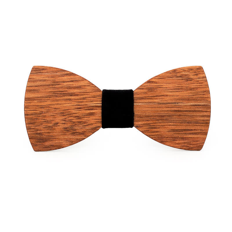 Pajarita de boda de madera de begonia grabada con nombre personalizado para hombre