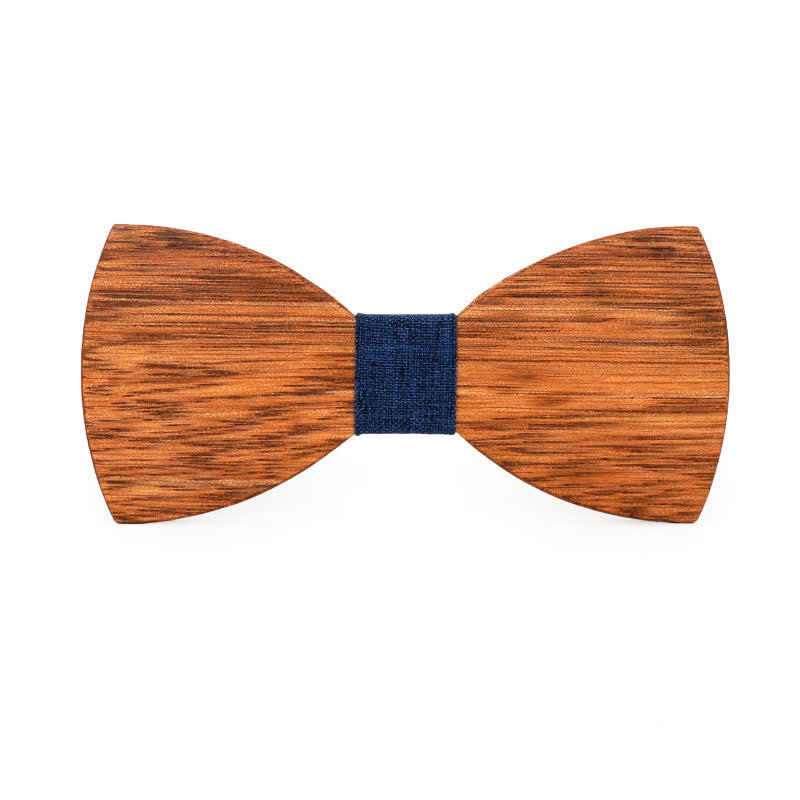 Pajarita de boda de madera de begonia grabada con nombre personalizado para hombre