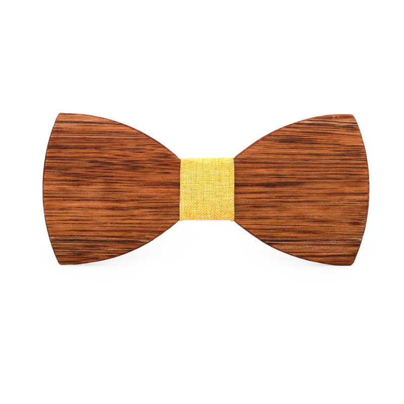 Pajarita de boda de madera de begonia grabada con nombre personalizado para hombre