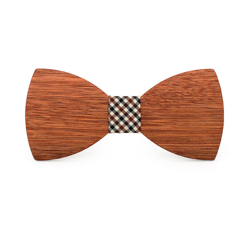 Pajarita de boda de madera de begonia grabada con nombre personalizado para hombre