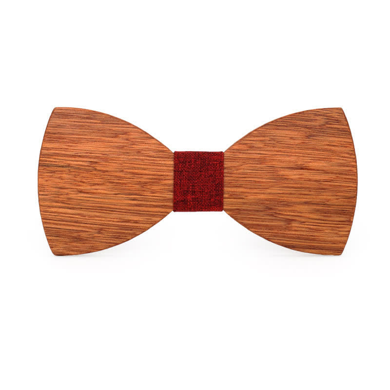 Pajarita de boda de madera de begonia grabada con nombre personalizado para hombre