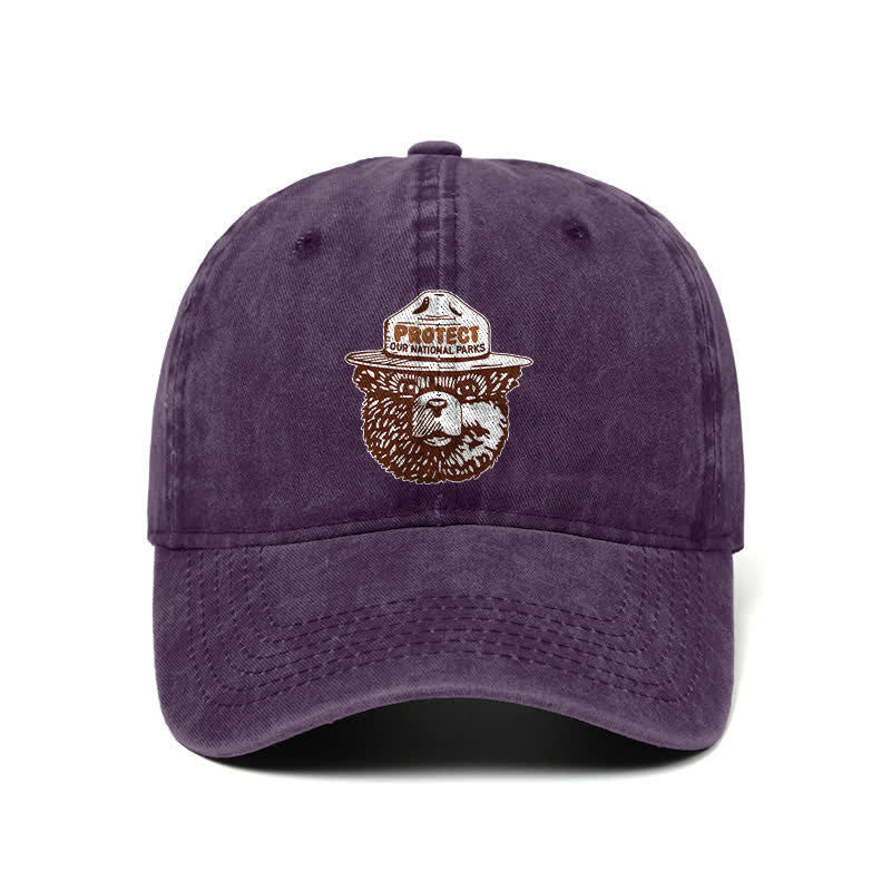 Gorra de béisbol ajustable "Bear Protect Our National Parks"