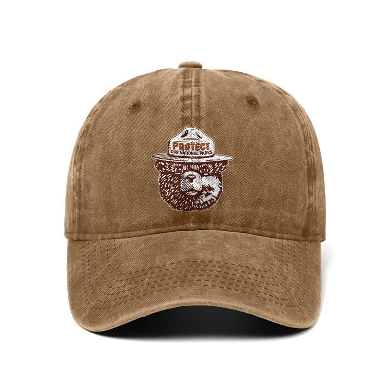 Gorra de béisbol ajustable "Bear Protect Our National Parks"
