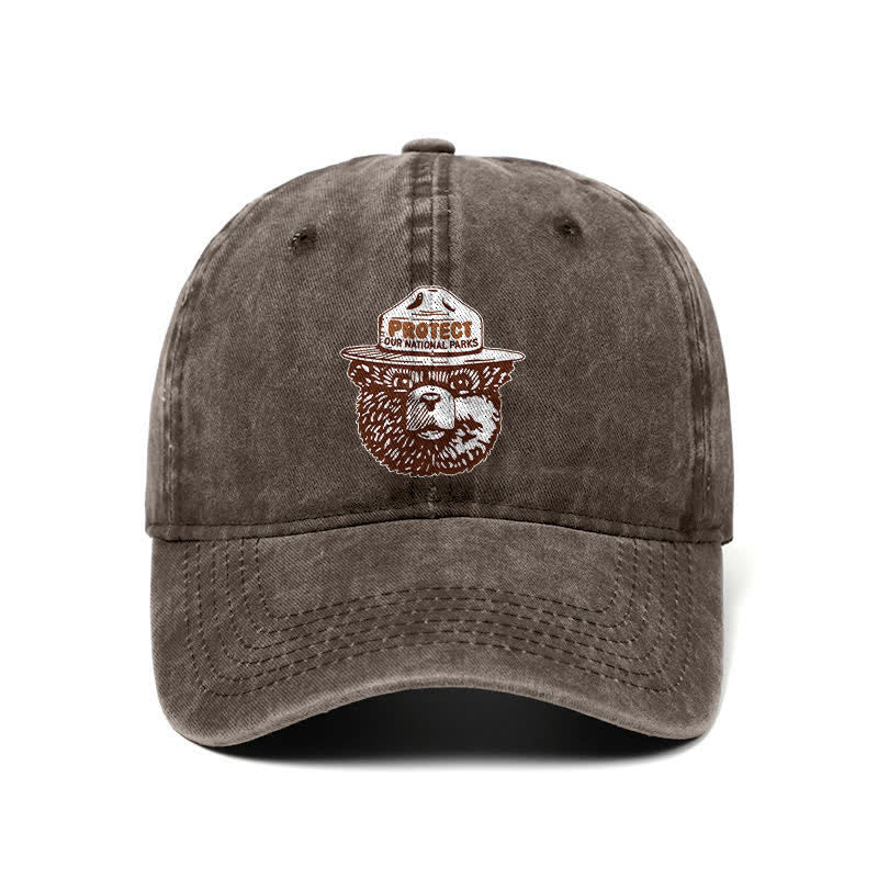 Gorra de béisbol ajustable "Bear Protect Our National Parks"
