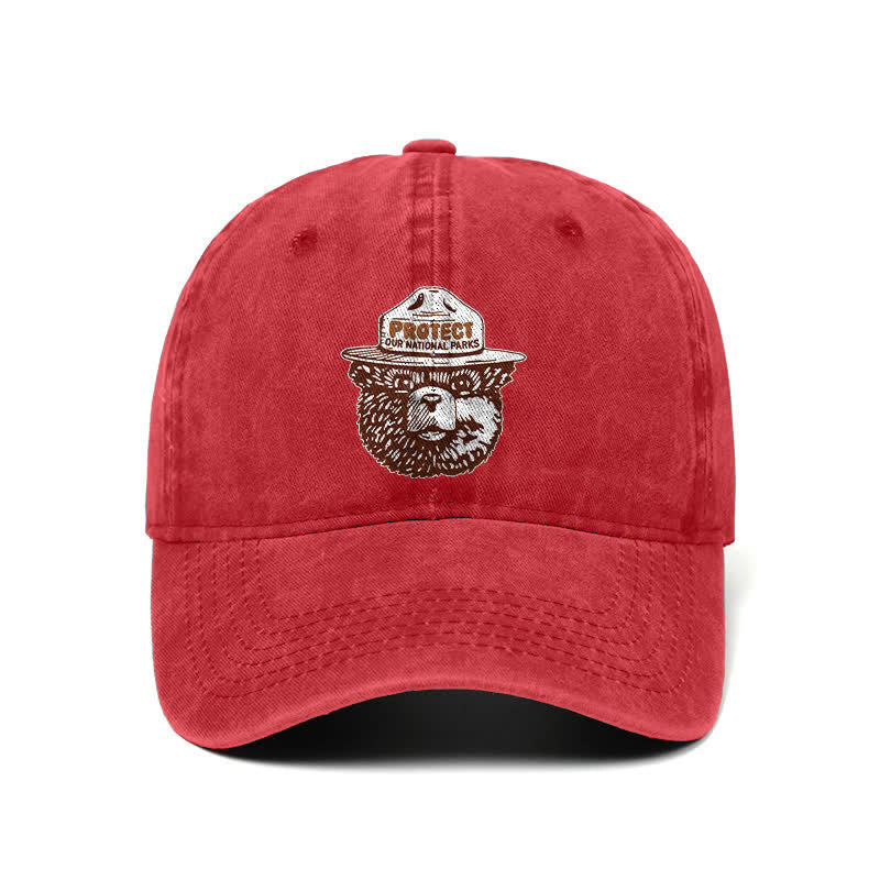 Gorra de béisbol ajustable "Bear Protect Our National Parks"