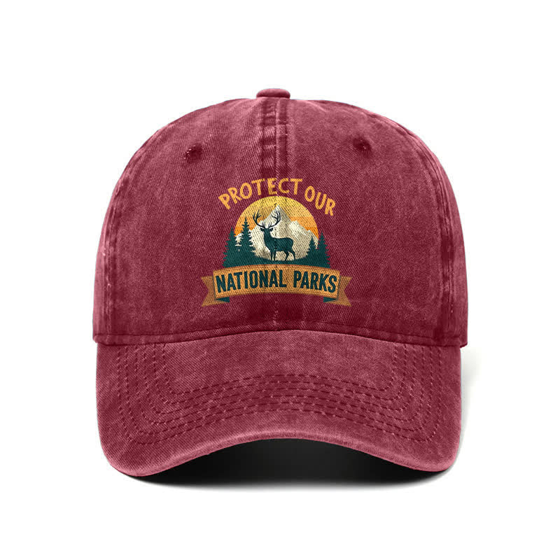 Gorra de béisbol ajustable "Protect Our National Parks Deer Resist"