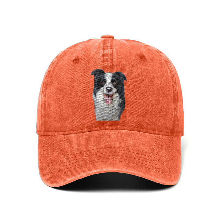Gorra de béisbol ajustable para amantes de los perros Border Collie negro