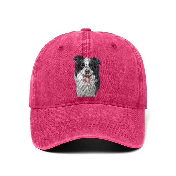 Gorra de béisbol ajustable para amantes de los perros Border Collie negro
