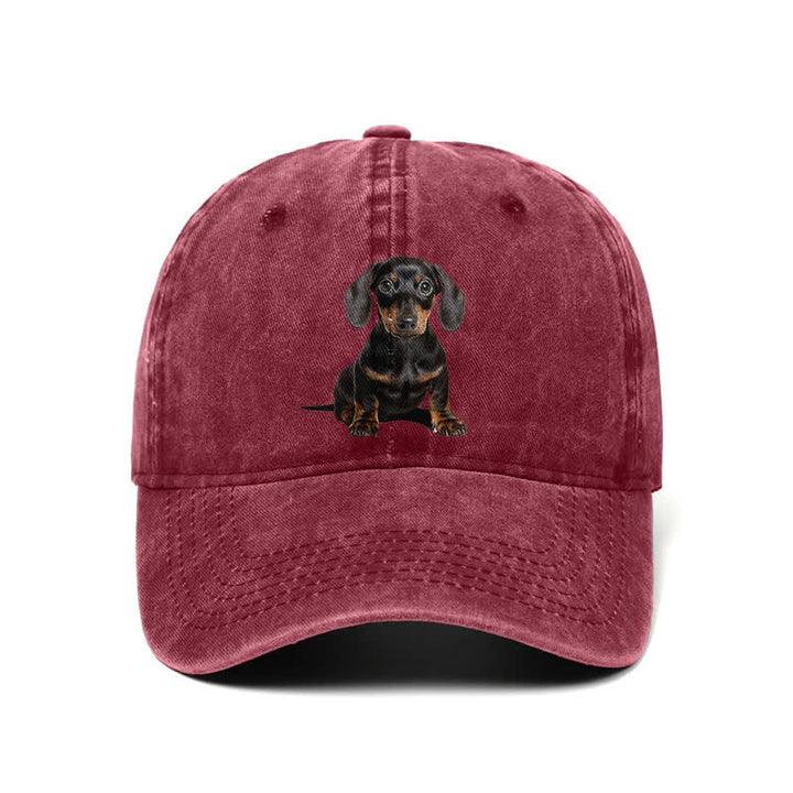 Gorra de béisbol ajustable para amantes de los perros salchicha