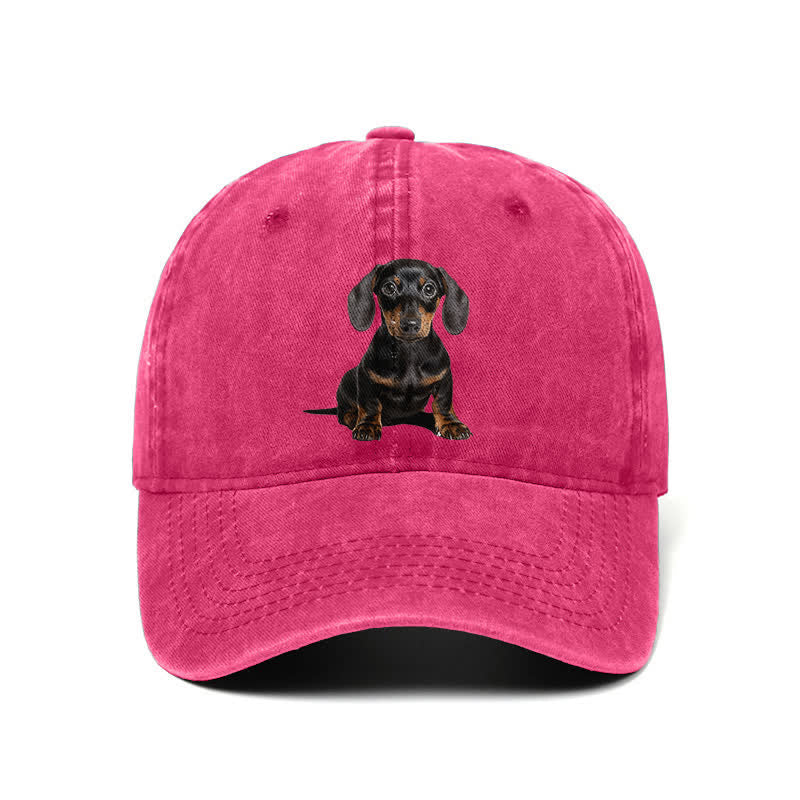 Gorra de béisbol ajustable para amantes de los perros salchicha