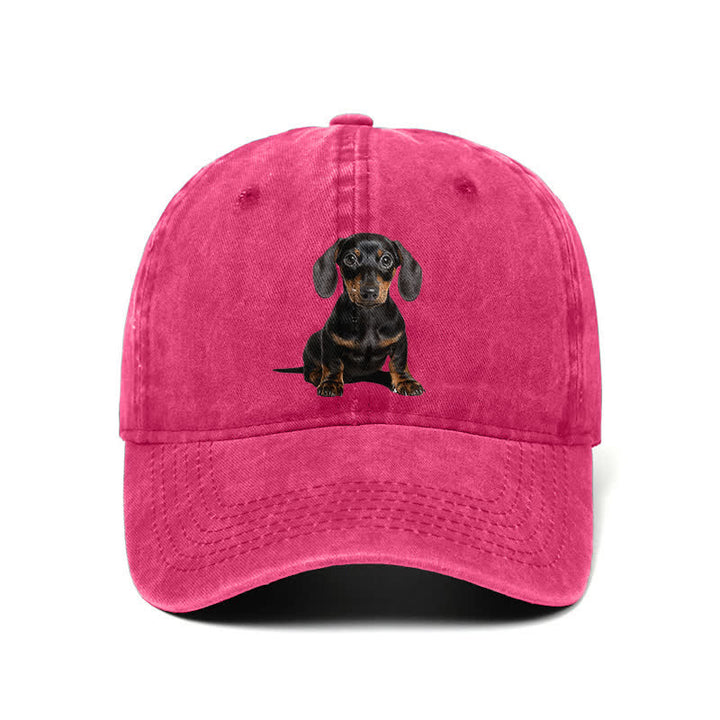 Gorra de béisbol ajustable para amantes de los perros salchicha