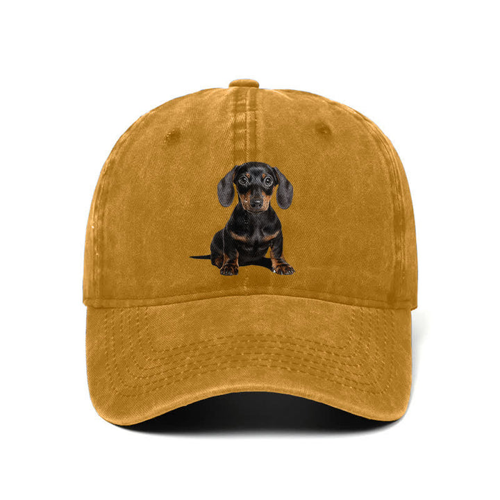 Gorra de béisbol ajustable para amantes de los perros salchicha