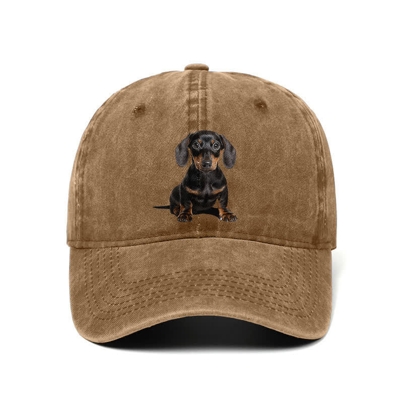 Gorra de béisbol ajustable para amantes de los perros salchicha