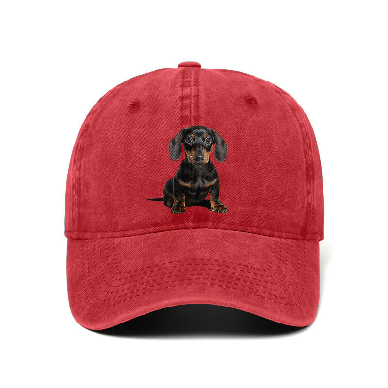 Gorra de béisbol ajustable para amantes de los perros salchicha