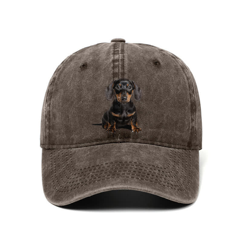 Gorra de béisbol ajustable para amantes de los perros salchicha