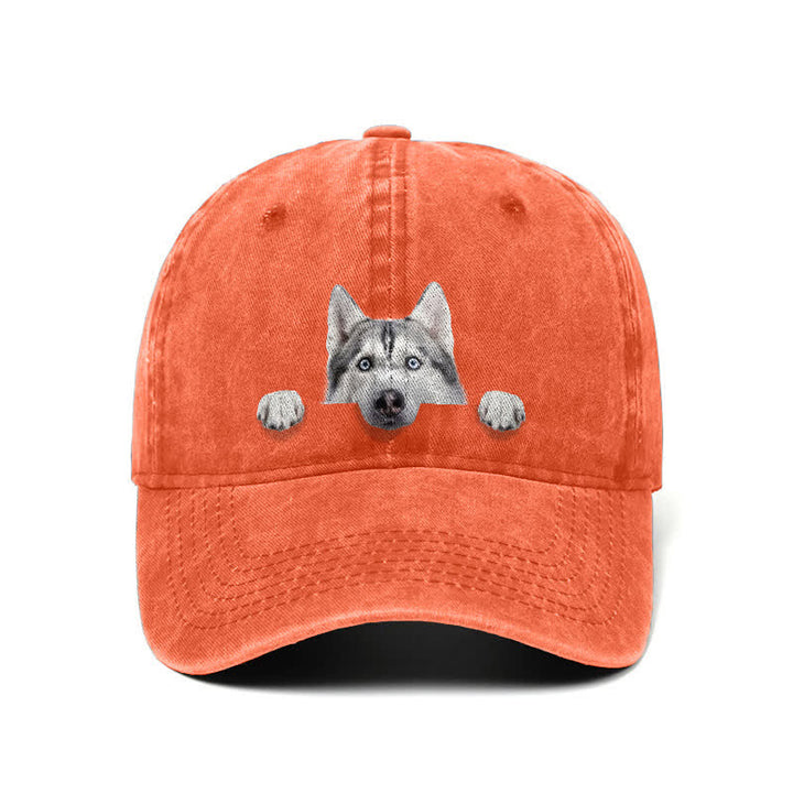 Gorra de béisbol ajustable para amantes de los perros husky