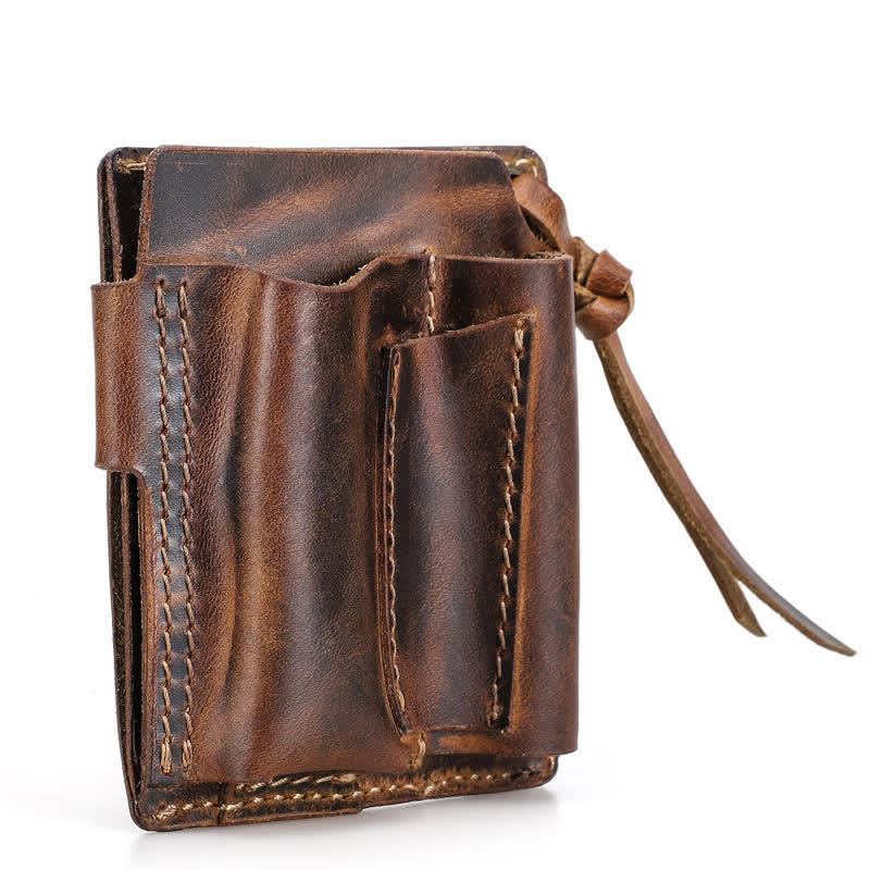 Cartera EDC con nombre personalizado, organizador de bolsillo, bolso de cuero para cinturón - image 12