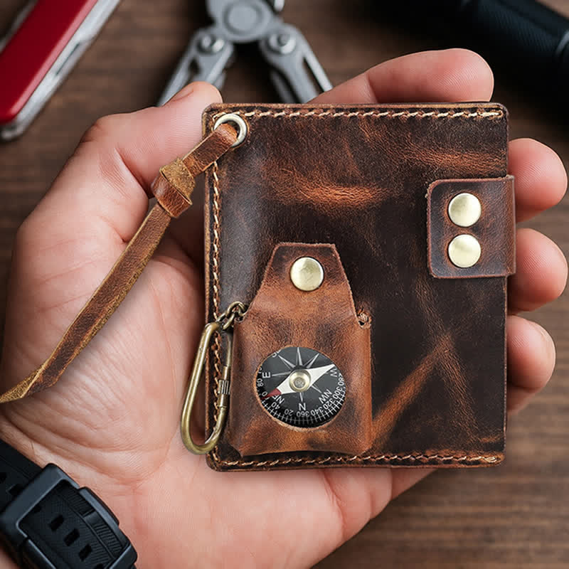 Cartera EDC con nombre personalizado, organizador de bolsillo, bolso de cuero para cinturón - image 9