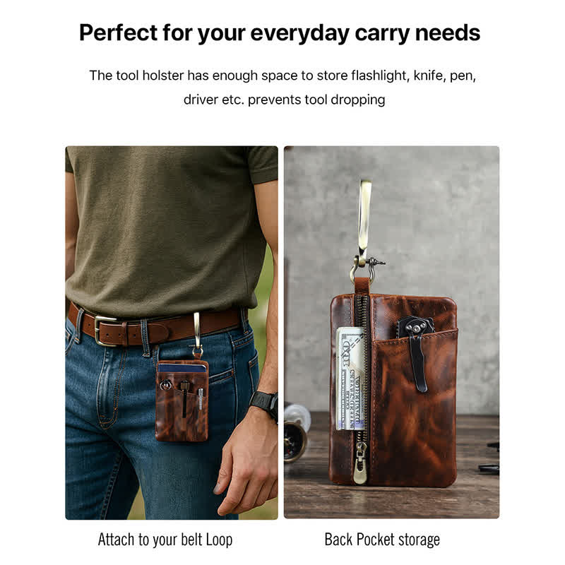 Bolsa de almacenamiento para linterna y herramientas para exteriores con hebilla de gancho grande - image 5
