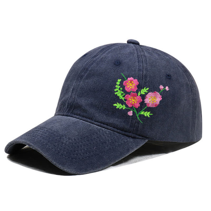 Gorra de béisbol ajustable con flores de margaritas bordadas de verano - Estilo #2 - Marina de guerra - Ajustable (aproximadamente 21 5/8"-22 7/8") - image 13