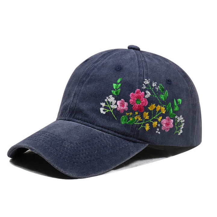 Gorra de béisbol ajustable con flores de margaritas bordadas de verano - Estilo #3 - Marina de guerra - Ajustable (aproximadamente 21 5/8"-22 7/8") - image 17