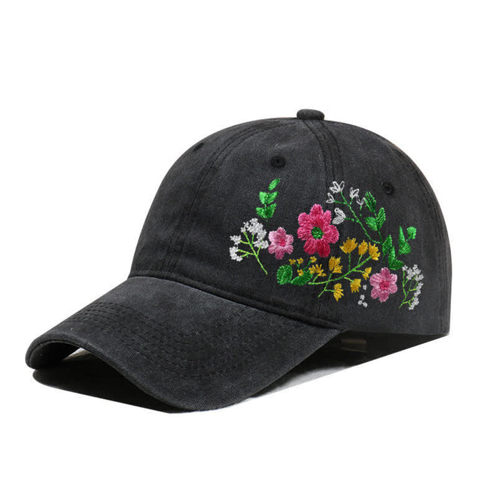 Gorra de béisbol ajustable con flores de margaritas bordadas de verano - Estilo #3 - Negro - Ajustable (aproximadamente 21 5/8"-22 7/8") - image 16