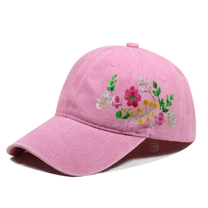 Gorra de béisbol ajustable con flores de margaritas bordadas de verano - Estilo #3 - Rosa - Ajustable (aproximadamente 21 5/8"-22 7/8") - image 19