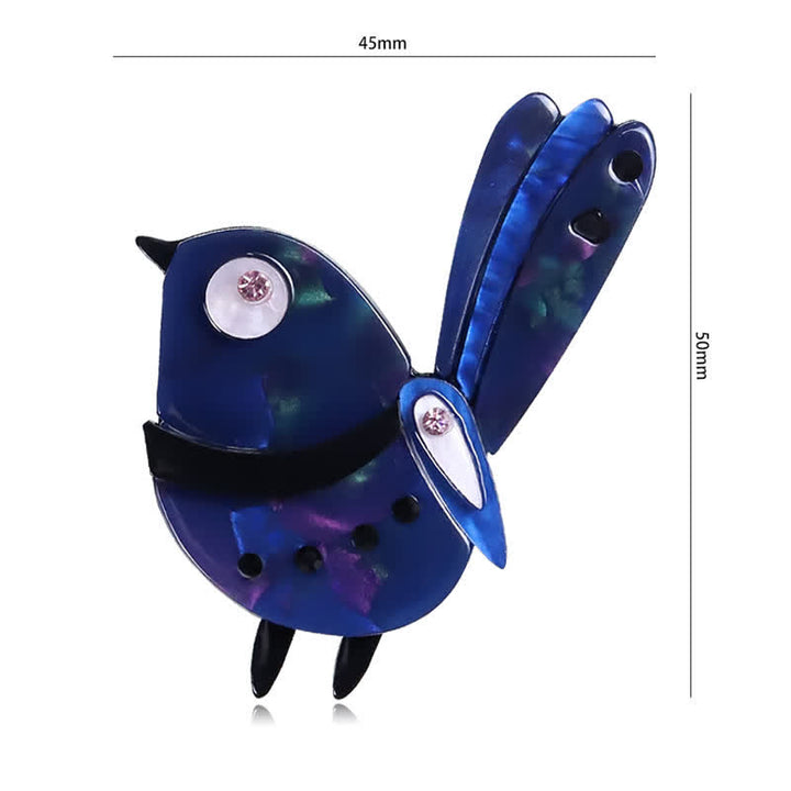 Broche de acrílico hecho a mano con diseño de pájaro de dibujos animados de la marina - image 5