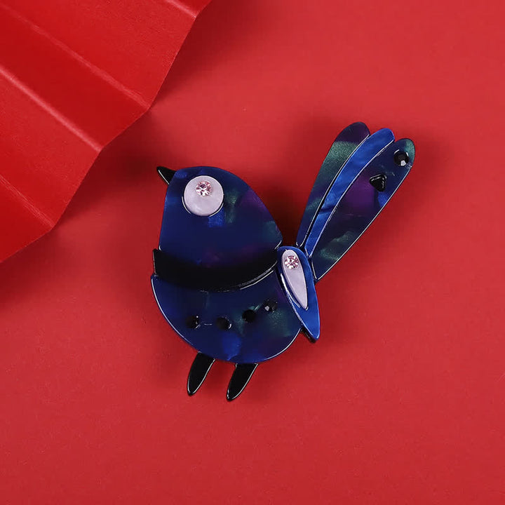 Broche de acrílico hecho a mano con diseño de pájaro de dibujos animados de la marina - Marina de guerra - image 1