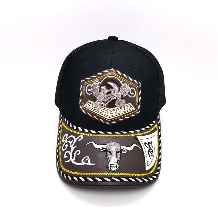 Gorra de camionero de malla negra con bordado Westerman, decoración metálica 3D plateada (Preventa) - image 7